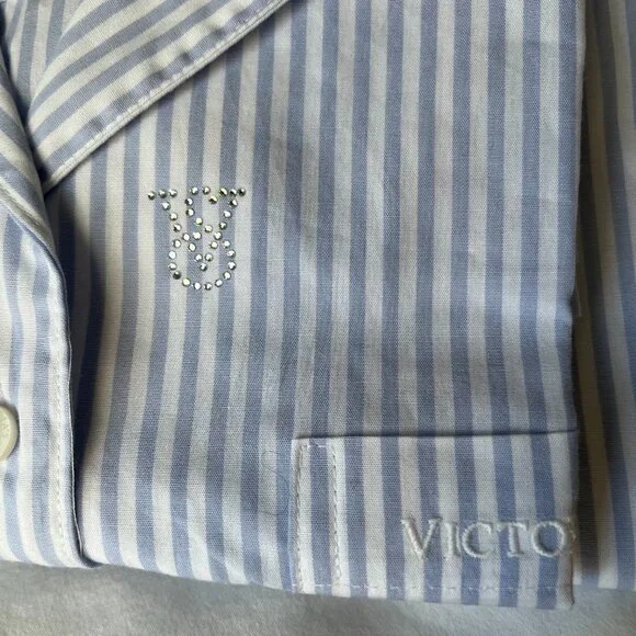 VS Heritage Cotton Shine Oversized Long Pajama Set NWT, S (short)
